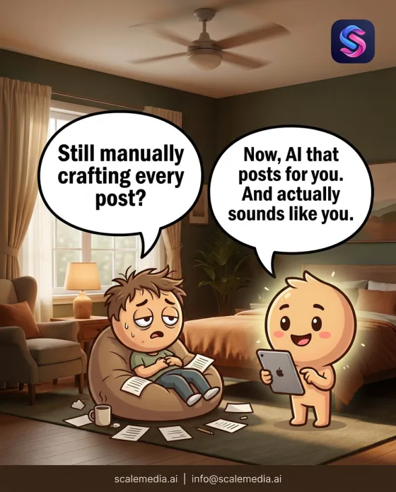 Social post created with Scale Media AI 8